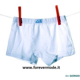 4 Boxer bambino Gipi in puro cotone con cuciture piatte e logo