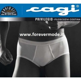 Slip uomo Cagi, taglio classico a costina fine senza apertura