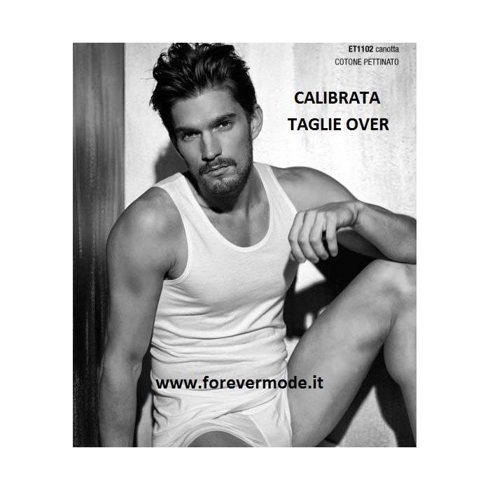 Canottiera uomo Coveri a spalla larga in cotone pettinato Extra Large Calibrata