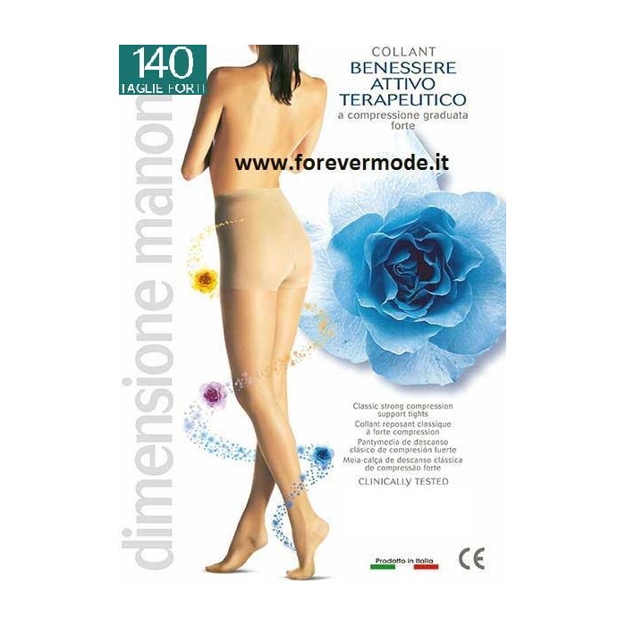 Collant donna Manon 140 Taglie Forti calibrato, mmhg 18-22