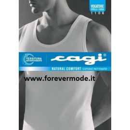 Canottiera uomo Cagi a spalla larga in morbido cotone pettinato