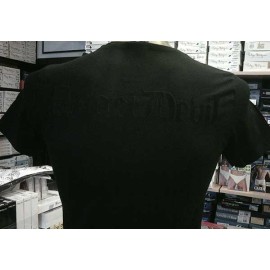 T-shirt uomo Angel Devil manica corta a girocollo in cotone con stampa logo effetto velluto 2