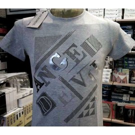 T-shirt uomo Angel Devil manica corta a girocollo in cotone con stampa logo