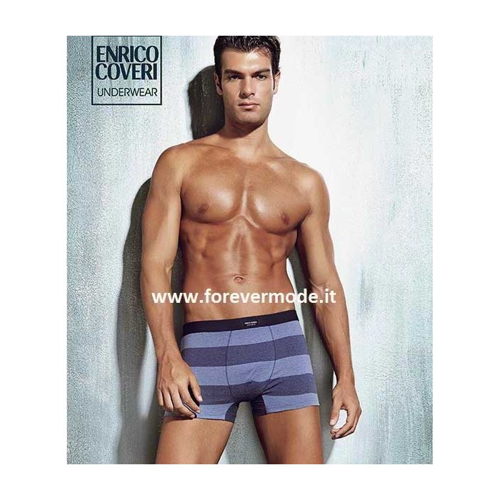 3 Boxer uomo Enrico Coveri in cotone a righe tinto in filo