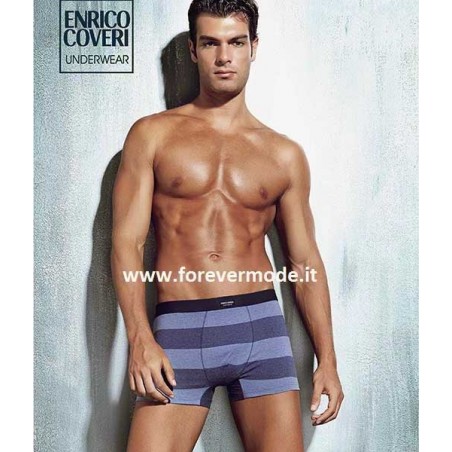 3 Boxer uomo Enrico Coveri in cotone a righe tinto in filo