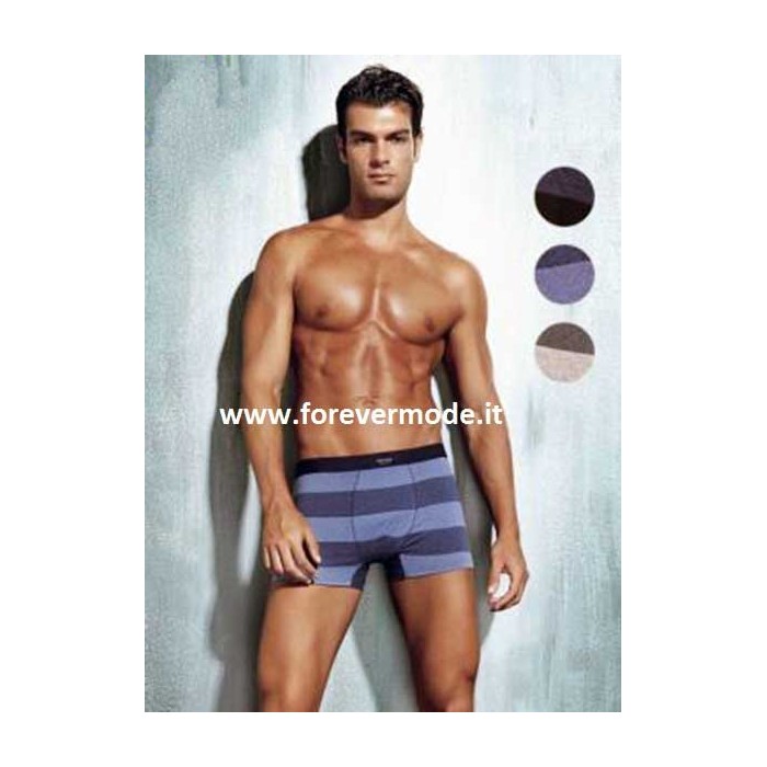 3 Boxer uomo Enrico Coveri in cotone a righe tinto in filo