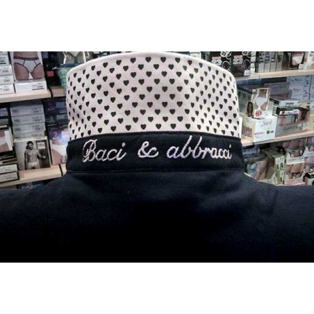 Polo donna Baci & Abbracci con logo ricamato e stampa sul collo