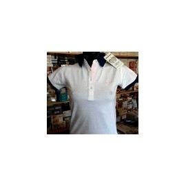 Polo donna Baci & Abbracci con logo ricamato e stampa sul collo 2