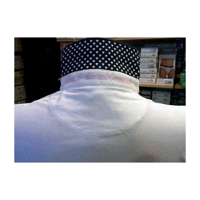 Polo donna Baci & Abbracci con logo ricamato e stampa sul collo