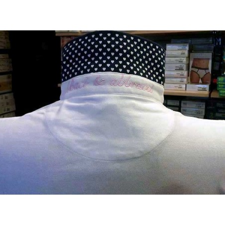 Polo donna Baci & Abbracci con logo ricamato e stampa sul collo