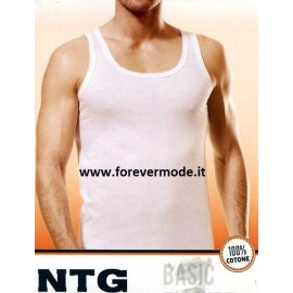3 Canottiere uomo Nottingham a spalla larga in puro cotone
