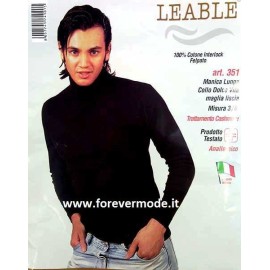 Maglia uomo Leable manica lunga con collo dolce vita in caldo cotone invernale