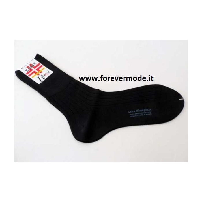 6 Calze uomo Rossi Sanix corte Sanitarie in caldo misto lana