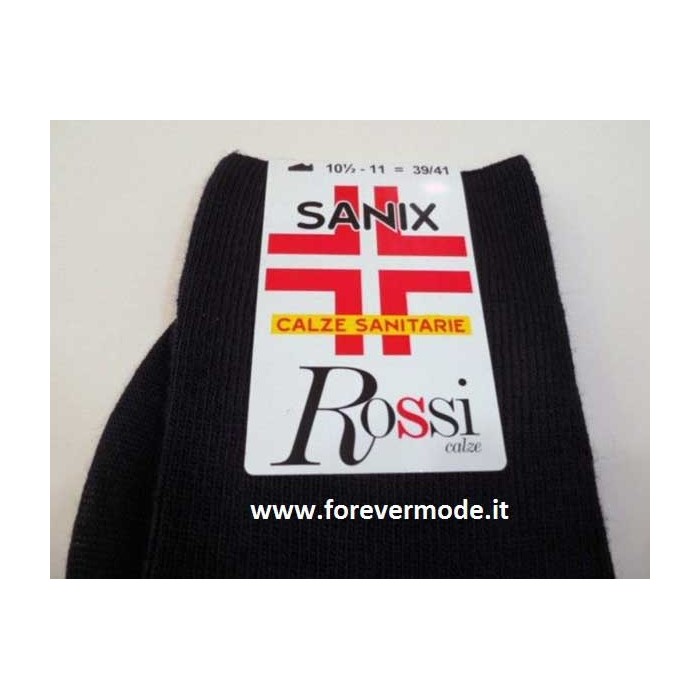 6 Calze uomo Rossi Sanix corte Sanitarie in caldo misto lana