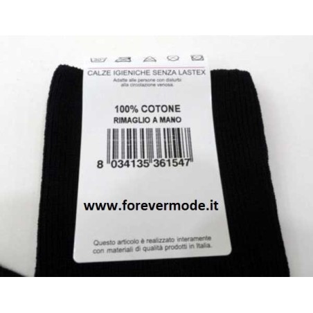 6 Calze uomo Rossi Sanix corte Sanitarie in fresco filoscozia
