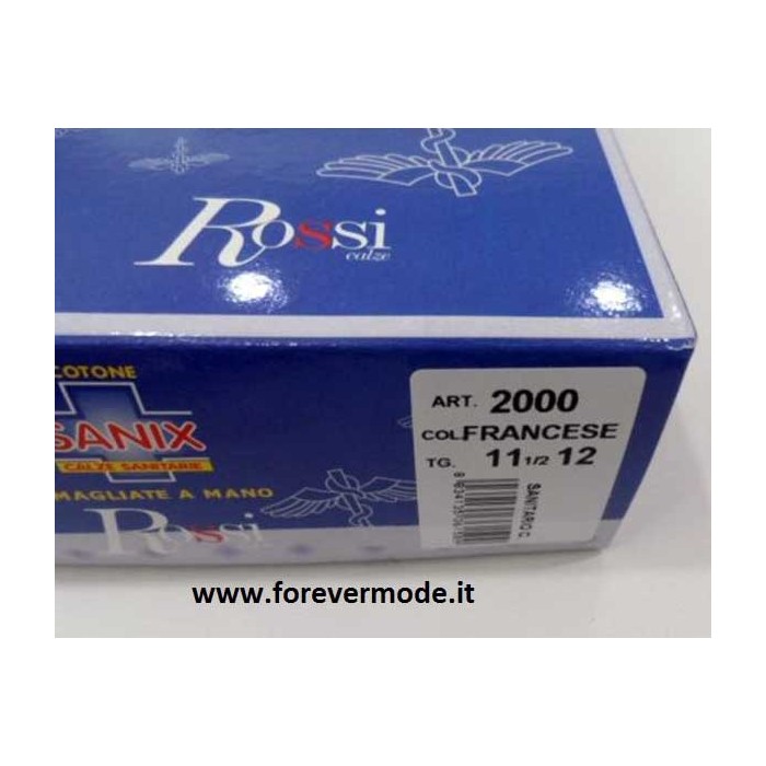 6 Calze uomo Rossi Sanix corte Sanitarie in fresco filoscozia