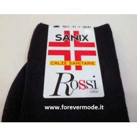 6 Calze uomo Rossi Sanix lunghe Sanitarie in caldo misto lana