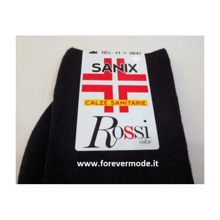 6 Calze uomo Rossi Sanix lunghe Sanitarie in caldo misto lana
