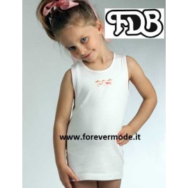 Canotta bambina FDB spalla larga in caldo cotone con stampa
