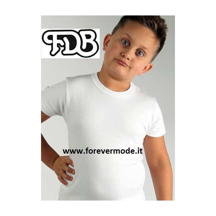 Maglia bambino FDB a manica corta in caldo jersey di cotone