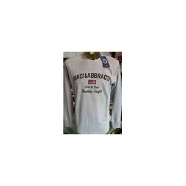 T-shirt uomo Baci & Abbracci manica lunga a girocollo in cotone con stampa e bandiera 2