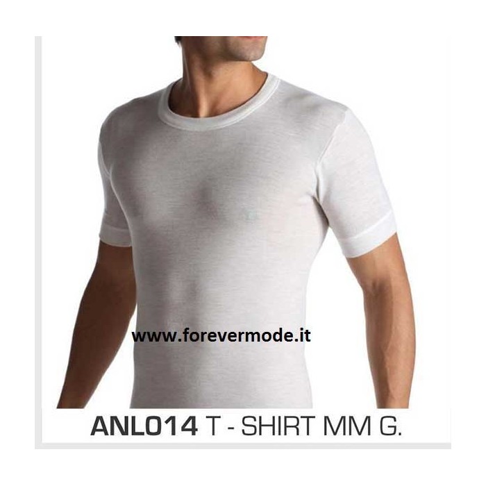 T-Shirt uomo Alpina manica corta a girocollo in caldo misto lana