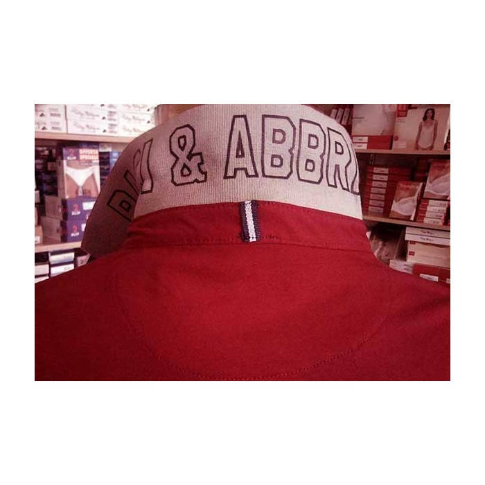 Polo uomo Baci & Abbracci manica lunga con logo e stampa collo