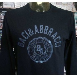 T-shirt uomo Baci & Abbracci manica lunga a girocollo in cotone con stampa logo 2
