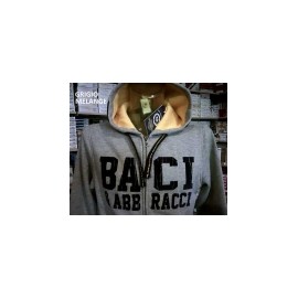 Felpa uomo Baci & Abbracci con stampa logo tasche e cappuccio 2