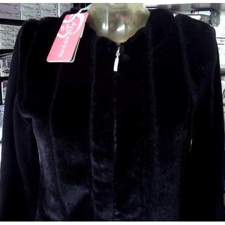 Felpa donna Baci & Abbracci con pelliccia, maniche in felpa Felpa donna Baci & Abbracci con pelliccia, maniche in felpa