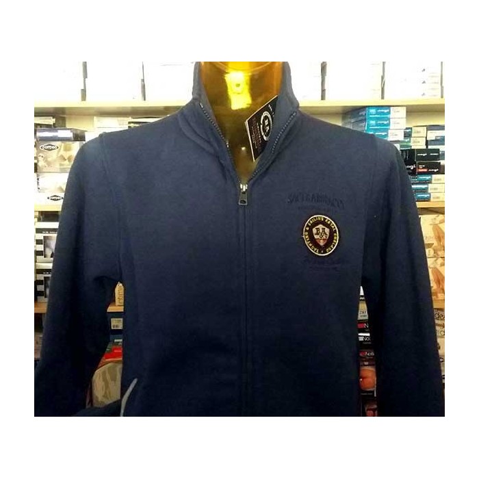 Felpa uomo Baci & Abbracci in cotone con logo ricamato e tasche