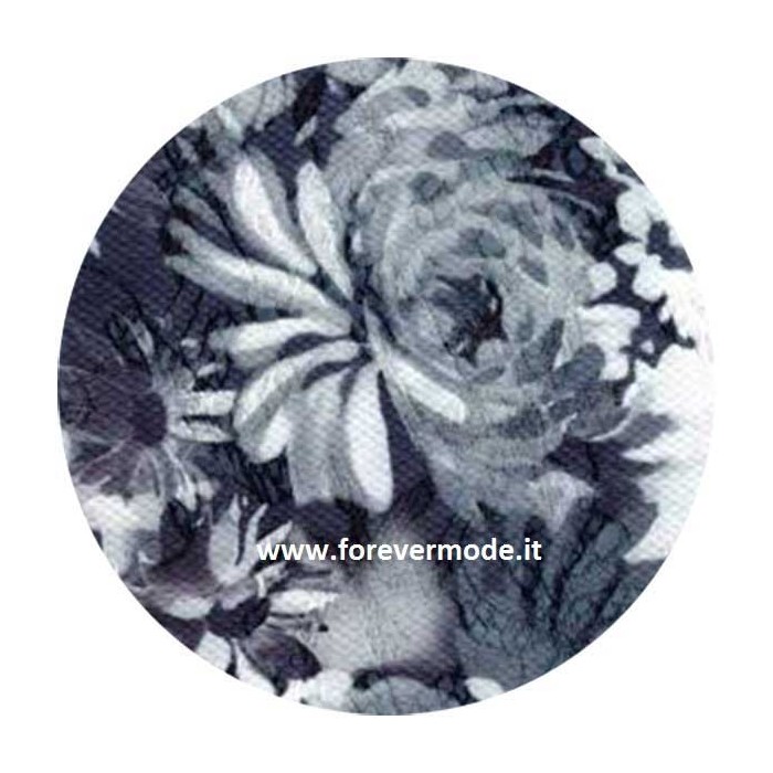 Leggings donna Matignon floreale su jaquard, tasche sul retro