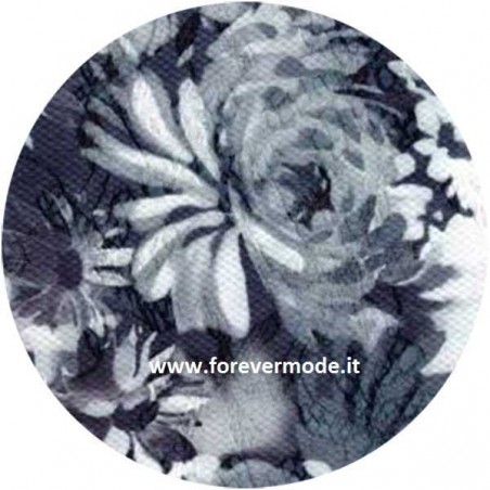 Leggings donna Matignon floreale su jaquard, tasche sul retro