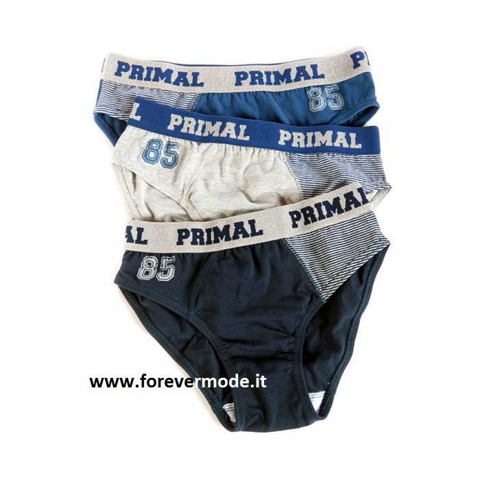3 Slip uomo Rams 23 in cotone tinta unita con elastico logo