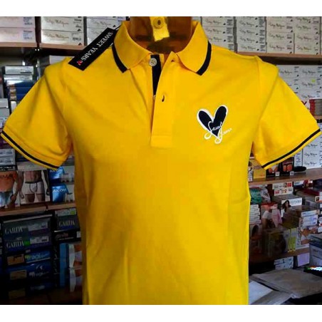 Polo uomo Sweet Years manica corta con logo e stampa sul collo