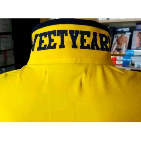 Polo uomo Sweet Years manica corta con logo e stampa sul collo