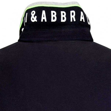 Polo uomo Baci & Abbracci con logo ricamato e stampato sul collo