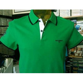 Polo uomo Baci & Abbracci, logo frontale e sul collo con riga