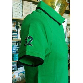 Polo uomo Baci & Abbracci, logo frontale e sul collo con riga 2