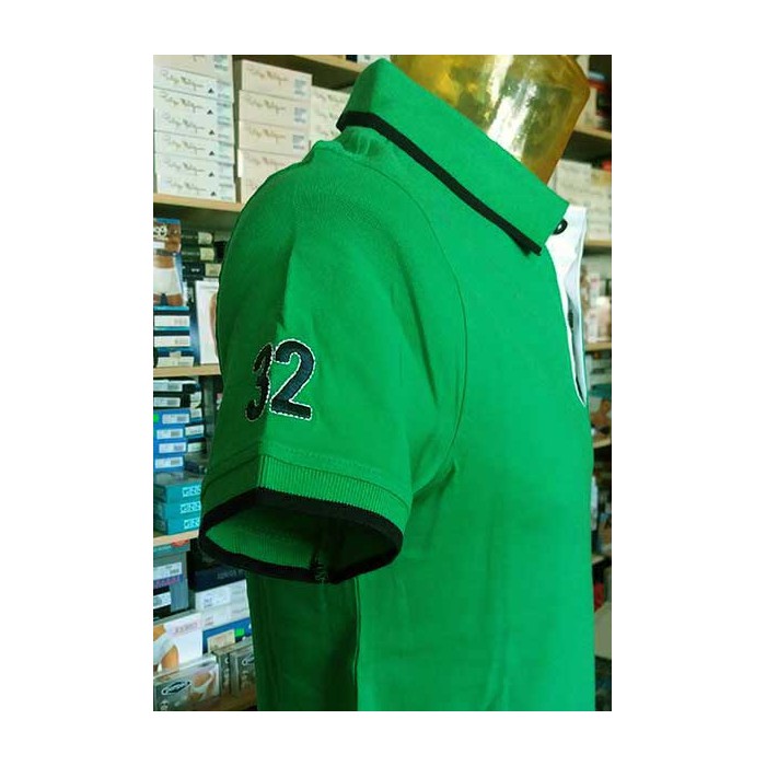 Polo uomo Baci & Abbracci, logo frontale e sul collo con riga