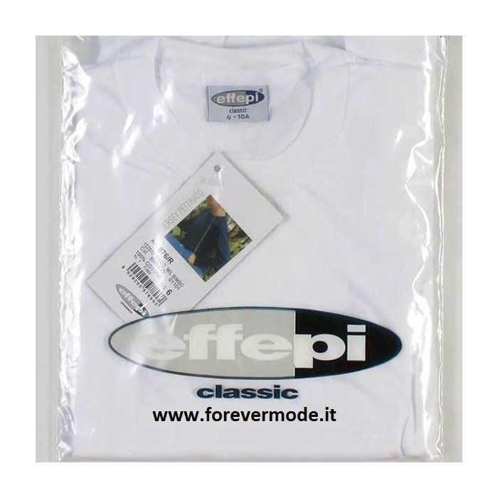 Maglia bambino Effepi manica lunga girocollo in cotone pettinato