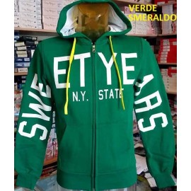 Felpa uomo Sweet Years con logo frontale e maniche con tasche