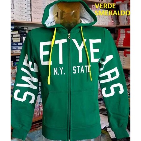 Felpa uomo Sweet Years con logo frontale e maniche con tasche