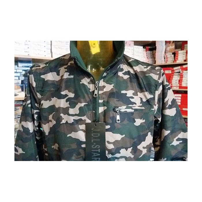 Giubbotto uomo Star mimetico 3 tasche, anti pioggia e vento