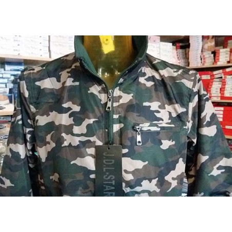 Giubbotto uomo Star mimetico 3 tasche, anti pioggia e vento