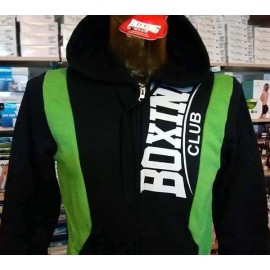 Felpa uomo BoxingClub con stampa logo, bande, tasche e cappuccio