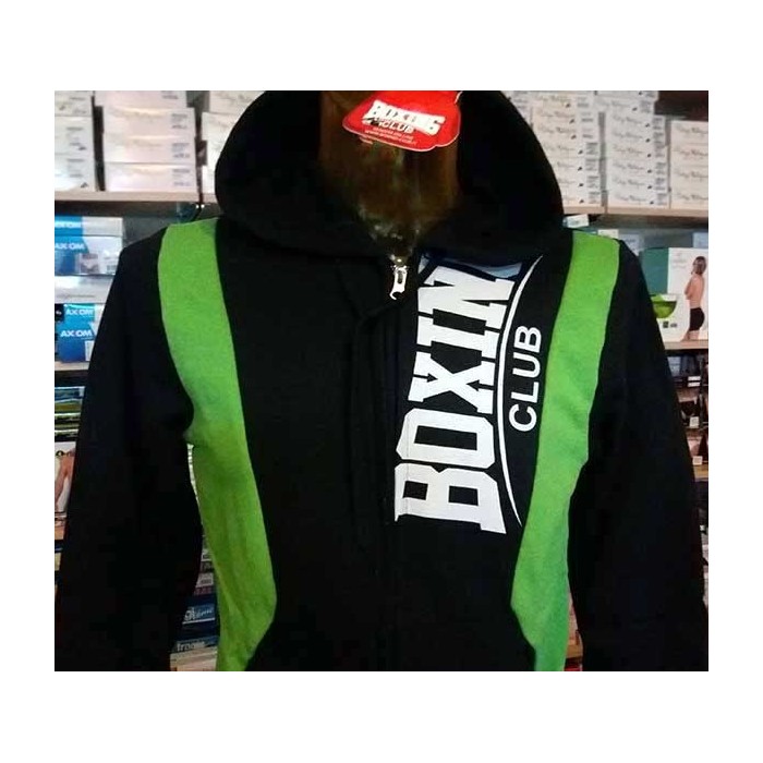 Felpa uomo BoxingClub con stampa logo, bande, tasche e cappuccio