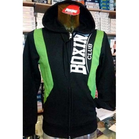 Felpa uomo BoxingClub con stampa logo, bande, tasche e cappuccio
