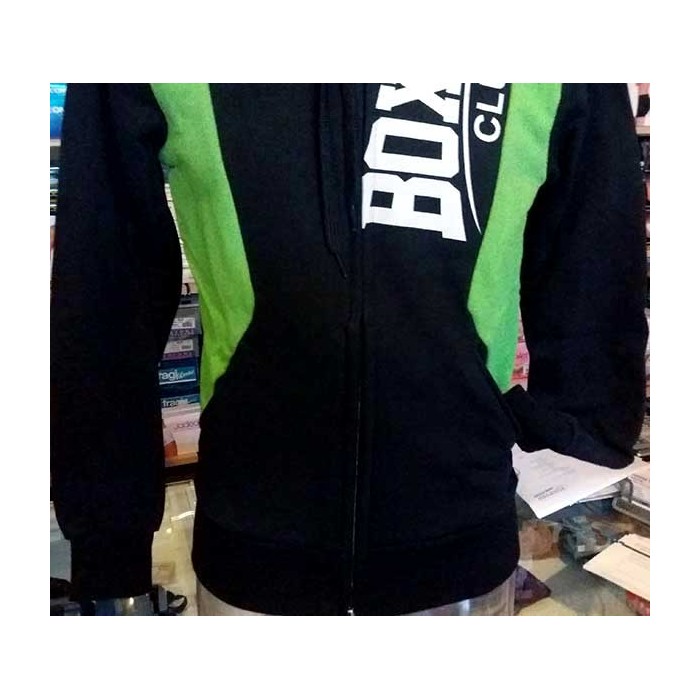 Felpa uomo BoxingClub con stampa logo, bande, tasche e cappuccio