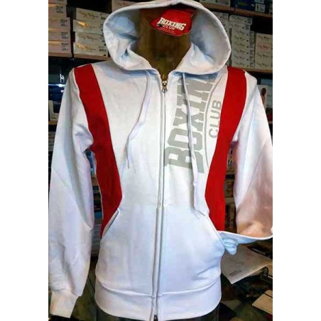 Felpa uomo BoxingClub con stampa logo, bande, tasche e cappuccio